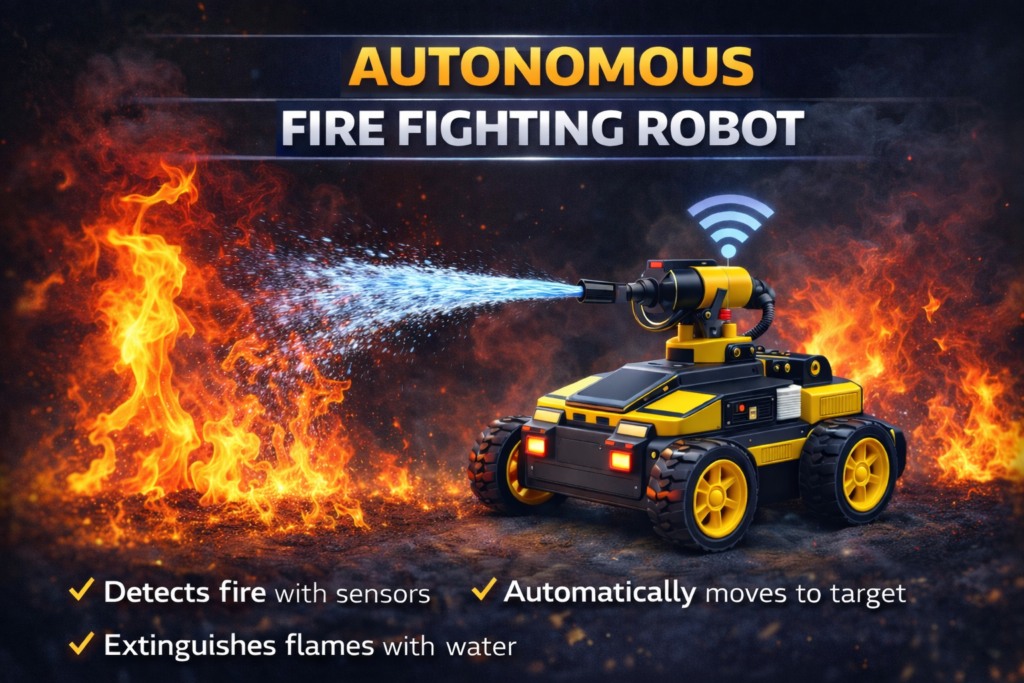 🔥 Autonomous Fire Fighting Robot - Pavan Electro Source